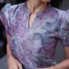 Sun Fashion And Lifestyle Women's Chanderi Stitched Printed ... - Image 7
