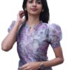 Sun Fashion And Lifestyle Women's Chanderi Stitched Printed ... - Image 2