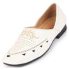 FAUSTO Men's Ethnic Wedding Party Laser Cut Perforated Slip ... - Image 2