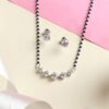CLARA 925 Sterling Silver 5 Stone Mangalsutra Earring Chain ... - Image 3