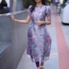 Sun Fashion And Lifestyle Women's Chanderi Stitched Printed ... - Image 3