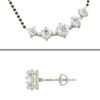 CLARA 925 Sterling Silver 5 Stone Mangalsutra Earring Chain ... - Image 4