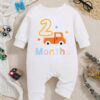 KNITROOT Car Theme, 1,2,3,4,5,6,7,8,9,10,11,12 Months Text P... - Image 3