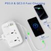 Hoteon Extension Board, Individual Switch Power Strip with 2... - Image 6