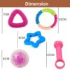emily pets Dog Chew Combo of 10pcs Rubber Ring, Teether,Dumb... - Image 5