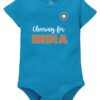 Zeezeezoo Cheering For Team India Cricket Baby Romper Bodysu... - Image 2