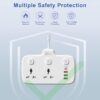 Hoteon Extension Board, Individual Switch Power Strip with 2... - Image 7
