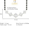 CLARA 925 Sterling Silver 5 Stone Mangalsutra Earring Chain ... - Image 5