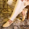 FAUSTO Men Ethnic Velvet Sequin Embroidered Slip On Juttis a... - Image 4