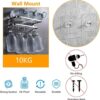 Dargoba Pvc Hooks For Wall Without Drilling 10 Pack,Self Adh... - Image 5