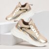FAUSTO Women Embellished Sporty Fashion Stylish Lace-Up Snea... - Image 3