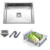 CROCODILE 304 GRADE SINGLE BOWL STAINLESS STEEL HANDMADE KIT... - Image 2