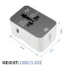 rts 2 Type C + 1 USB Plug Universal Travel Adapter, Internat... - Image 9