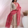 GoSriKi Women's Rayon Blend Embroidered Straight Kurta with ... - Image 5