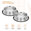 Amazon Basics Stainless Steel Printed Pet Bowl | Pack of 2 |... - Image 5