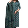 LookMark Printed Cotton Blend Straight Kurta Pant Dupatta Se... - Image 2