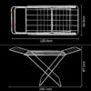 LiMETRO STEEL Stainless Steel Foldable Cloth Dryer Stand Dou... - Image 4