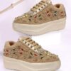 Vendoz Women Hand Embroidery Wedding Party Bridal Sneakers 4... - Image 3