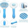 Style Keepers 3 Pcs Self Cleaning Slicker Shedding Brush Pet... - Image 3