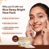 Mamaearth Rice Dewy Bright Face Pack with Rice Water & Niaci... - Image 4