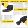 GLUN® Mini Claw Hammer with Comfort Grip Handle, Camping Cla... - Image 5