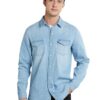Symbol Premium Men's Casual Cotton Denim Shirt (Regular Fit) - Image 2