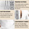 DEELMO Men's Cotton Blend Mandarin Collar Self One Design Fu... - Image 3