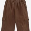 KiddoPanti Boy's Solid Knit Cargo Shorts Pack of 2 - Image 5