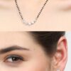 CLARA 925 Sterling Silver 5 Stone Mangalsutra Earring Chain ... - Image 8