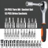 Vaxtore Tool Kit 46 Pcs Household | 1/4 Drive Socket Screwdr... - Image 8