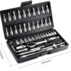 Vaxtore Tool Kit 46 Pcs Household | 1/4 Drive Socket Screwdr... - Image 2
