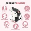 Foodie Puppies Natural Latex Rubber Squeaky Black & White Pu... - Image 6