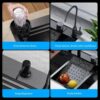 Waterfall and Pull-down Faucet/304 Grade Stainless Steel Mul... - Image 5