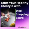 OrganizeMee Extra Large Steel Chopping Board for Kitchen 45 ... - Image 4