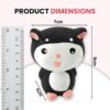 Foodie Puppies Natural Latex Rubber Squeaky Black & White Pu... - Image 3
