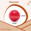 Foodie Puppies Natural Rubber Spike Ball - 2.5inch/ 6.35cm |... - Image 3