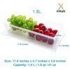 Xiran 6 Fridge Storage Boxes Fridge Organizer with Removable... - Image 3