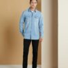 Symbol Premium Men's Casual Cotton Denim Shirt (Regular Fit) - Image 8