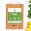 Rusabl Bamboo Wooden Chopping Board with Metal Handle, Multi... - Image 2