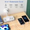 Hoteon Extension Board, Individual Switch Power Strip with 2... - Image 4
