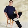 Amazon Brand - Symbol Men's Fit Cotton Solid Oversized Round... - Image 4