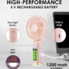 Gesto Portable Fan Rechargeable with LED Light – Foldable Mi... - Image 5