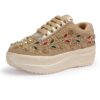Vendoz Women Hand Embroidery Wedding Party Bridal Sneakers 4... - Image 2