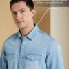Symbol Premium Men's Casual Cotton Denim Shirt (Regular Fit) - Image 5