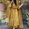 GoSriKi Women's Rayon Viscose Printed Anarkali Kurta with Pa... - Image 5