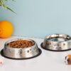 Amazon Basics Stainless Steel Printed Pet Bowl | Pack of 2 |... - Image 6