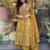 GoSriKi Women's Rayon Viscose Printed Anarkali Kurta with Pa... - Image 3
