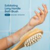 Bloom 2-in-1 Long Handle Body Brush | For Skin Exfoliation a... - Image 3