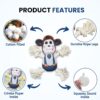 Foodie Puppies Monkey Crinkle Paper Rope Plush Toy for Dogs ... - Image 4