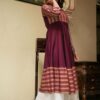 Yash Gallery Women's Rayon Stripe Printed Anarkali Kurta - Image 4